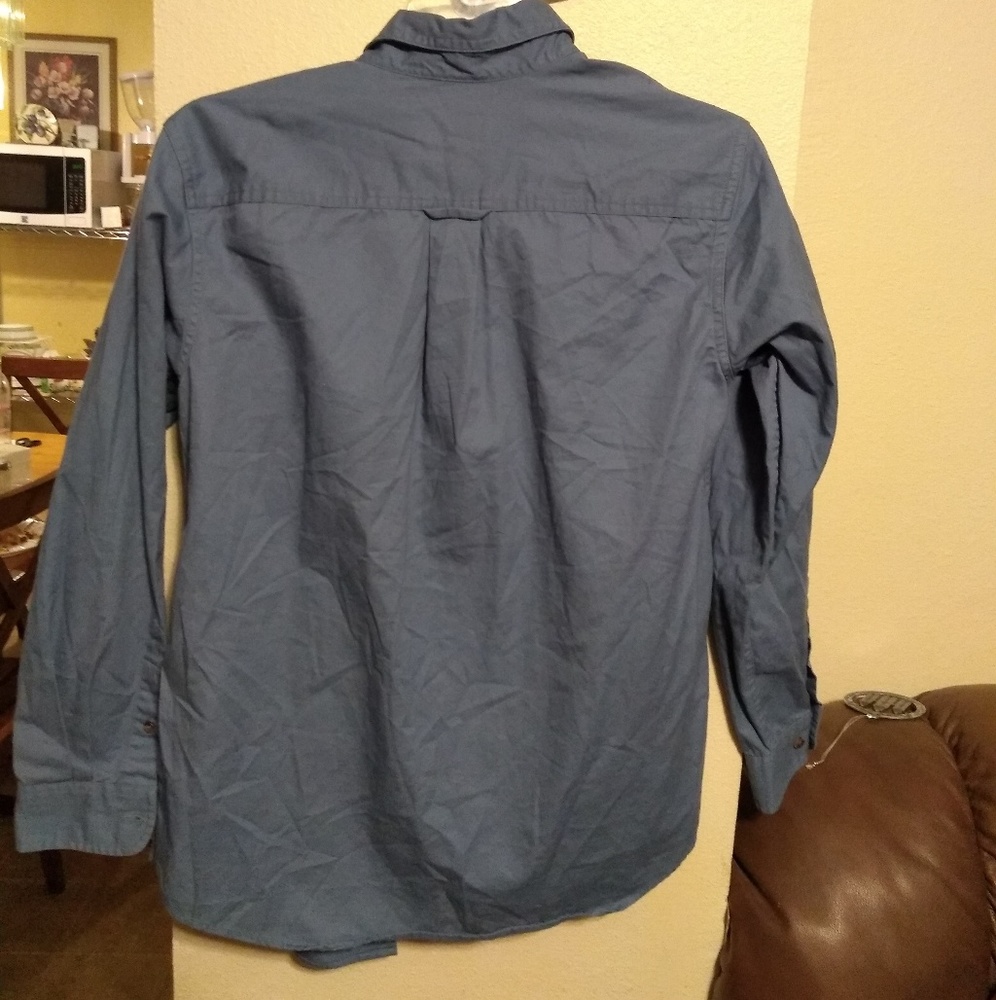 Blue grey button up - Picture 2 of 2